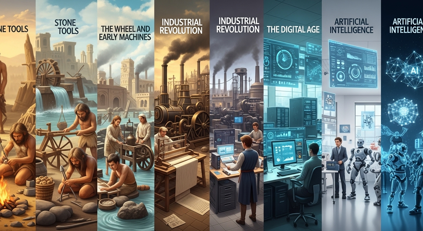 The Evolution of Technology: From Stone Tools to Artificial Intelligence